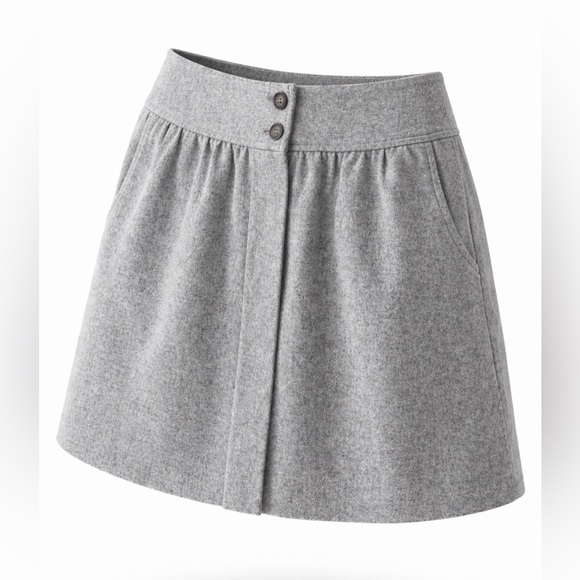 GAP Dresses & Skirts - 🩶 Wool Skirt with Button Detail & Side Pockets - size 6
